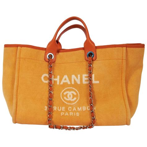 chanel deauville orange|chanel deauville medium tote.